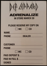 Load image into Gallery viewer, Def Leppard - Adrenalize In Store March 30