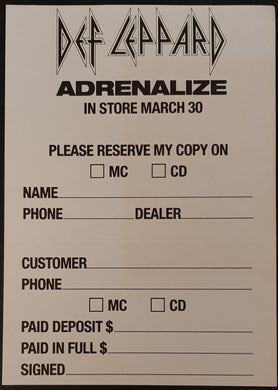 Def Leppard - Adrenalize In Store March 30