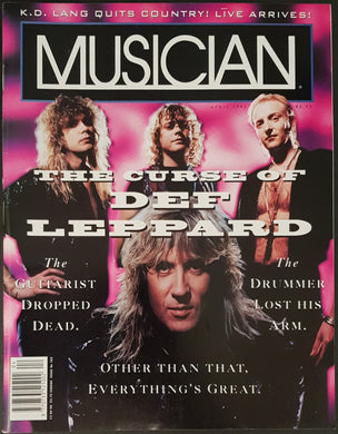 Def Leppard - Musician No 162, April 1992