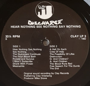 Discharge - Hear Nothing See Nothing Say Nothing