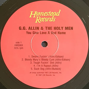 G.G. Allin & The Holy Men - You Give Love A Bad Name