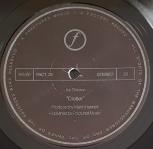 Joy Division - Closer - Red Translucent Vinyl