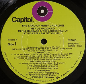 Merle Haggard And The Strangers With Special Guests Bonnie Owens & The Carter Family.- The Land Of Many Churches
