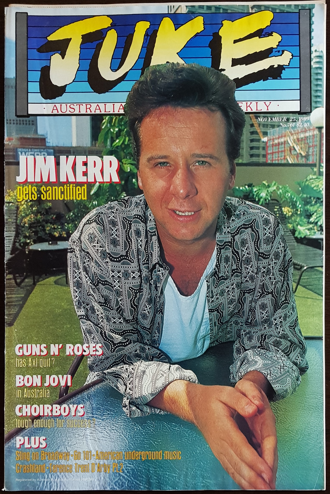 Simple Minds - Juke November 25, 1989. Issue No.761