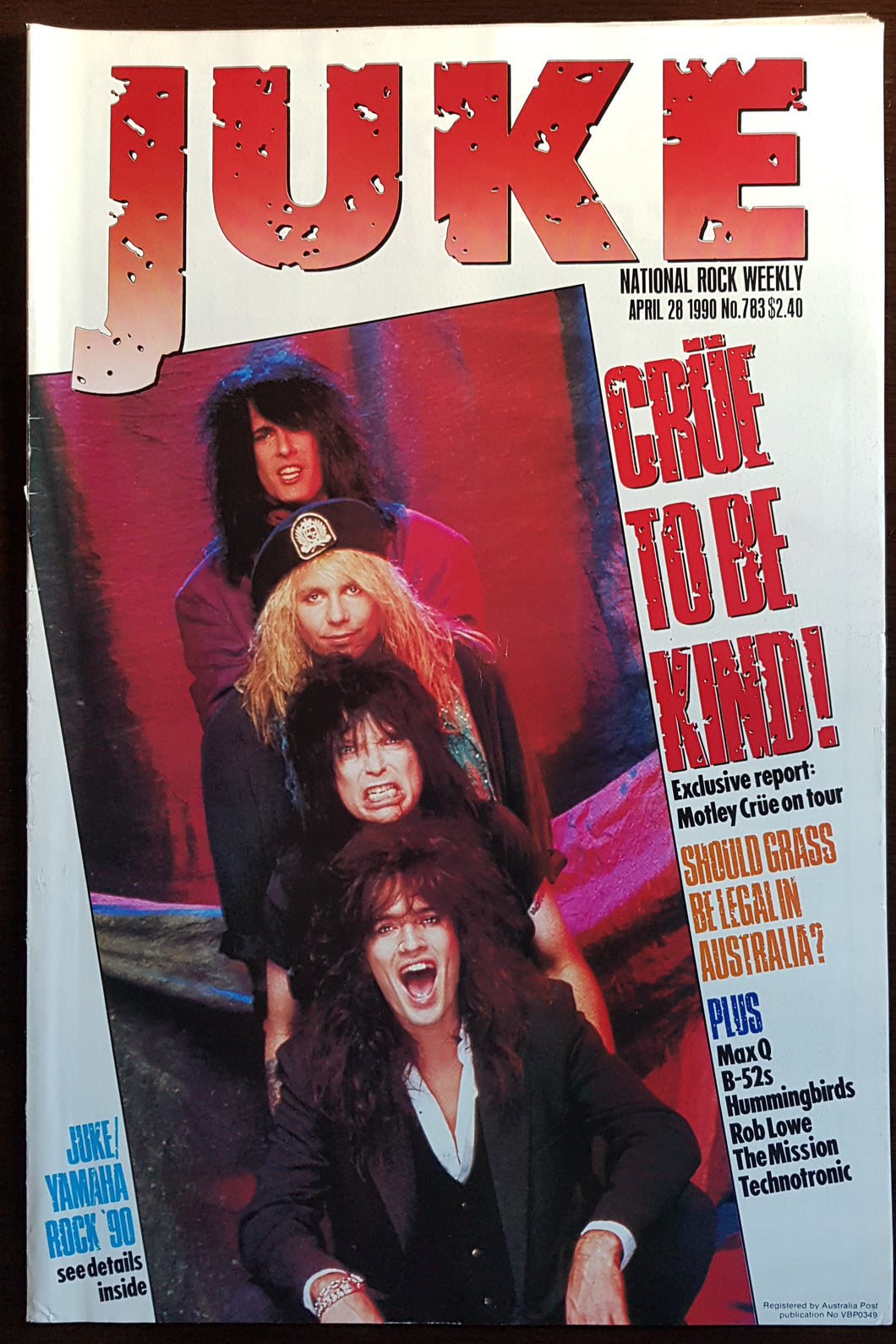 Motley Crue - Juke April 28 1990. Issue No.783