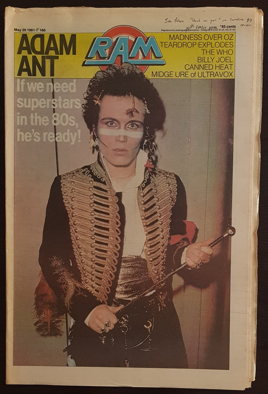 Adam & The Ants - RAM May 29, 1980 No.160