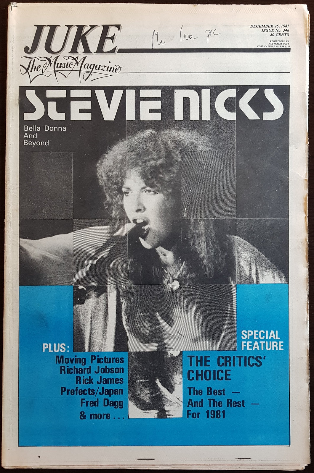 Stevie Nicks - Juke December 26 1981. Issue No.348