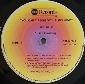 Eagles (Joe Walsh)- You Can't Argue With A Sick Mind