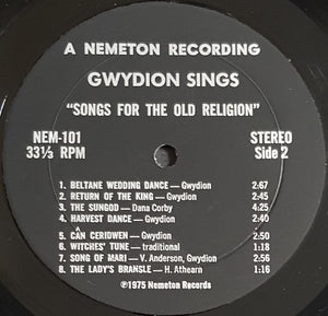 Gwydion - Sings Songs For The Old Religion