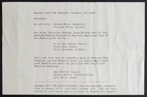 Kentucky Colonels - Featuring Roland And Clarence White 1965-1966