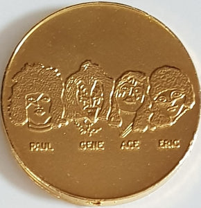 Kiss - 1980 Australian Gold Coloured Tour Souvenir Coin