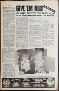 Culture Club - Juke November 3 1984. Issue No.497