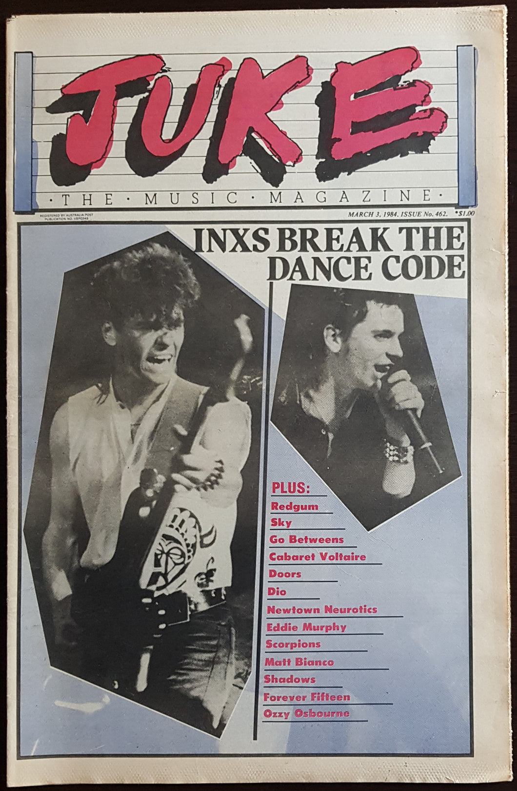 INXS - Juke March 3 1984. Issue No.462