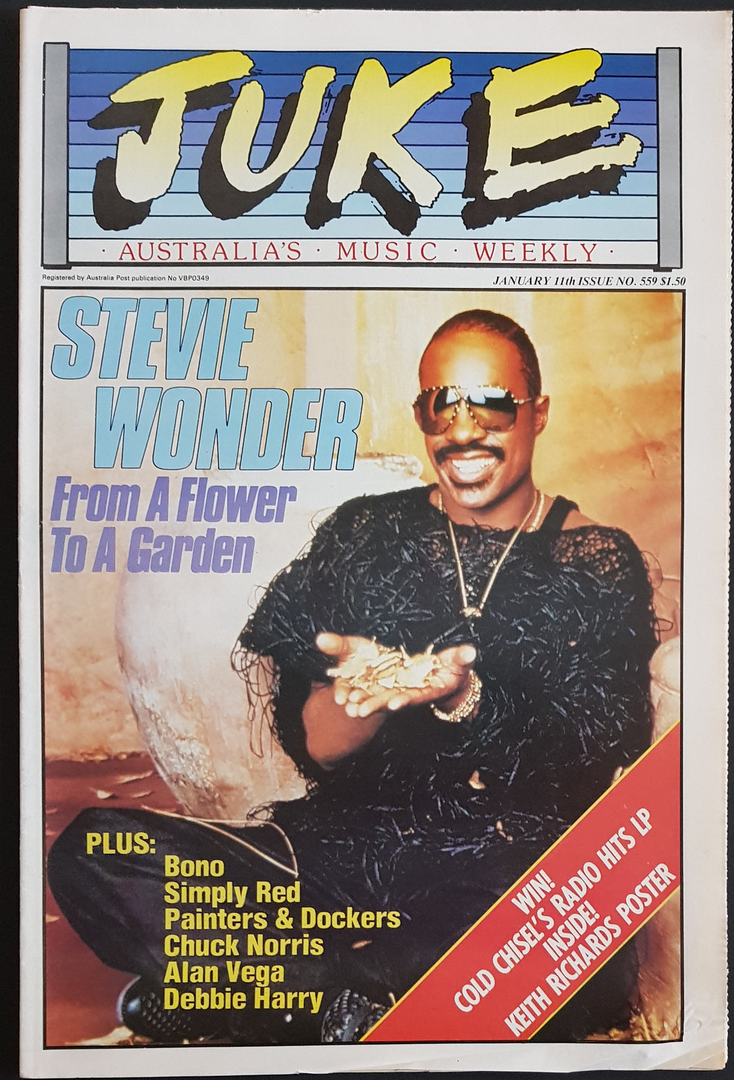 Stevie Wonder - Juke January 11 1986. Issue No.559