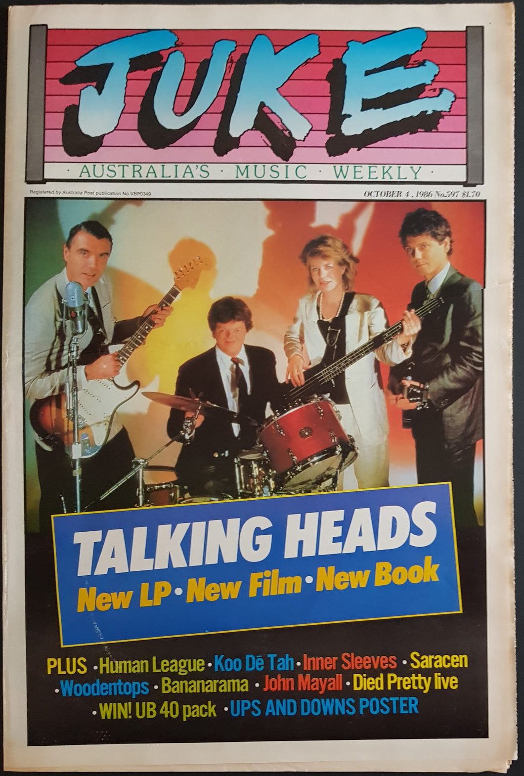 Talking Heads - Juke October 4 1986. Issue No.597