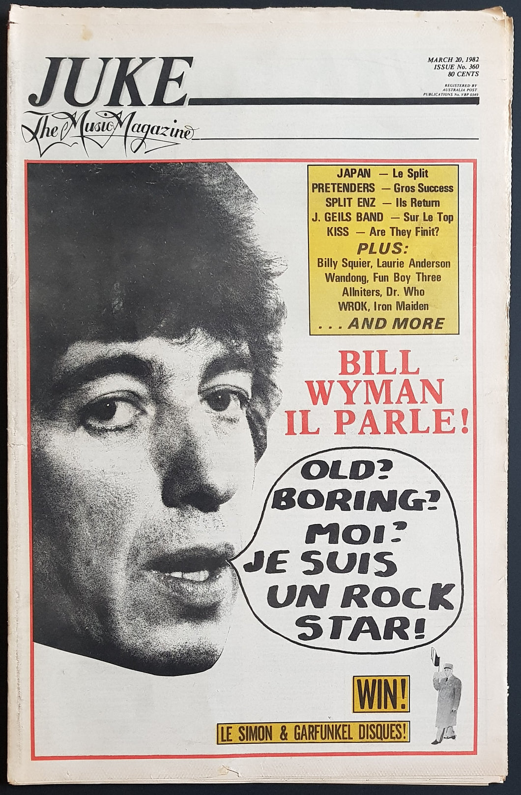 Rolling Stones (Bill Wyman)- Juke March 20 1982. Issue No.360