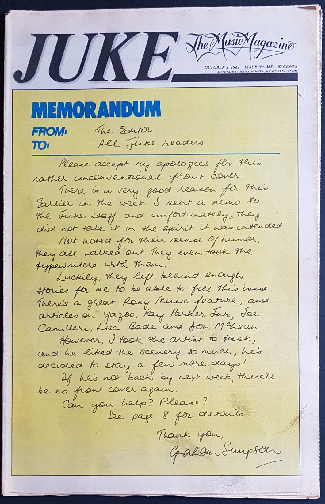 V/A - Juke October 2 1982. Issue No.388