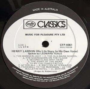 Leonard Teale - Henry Lawson His Life Story In His Own Verse