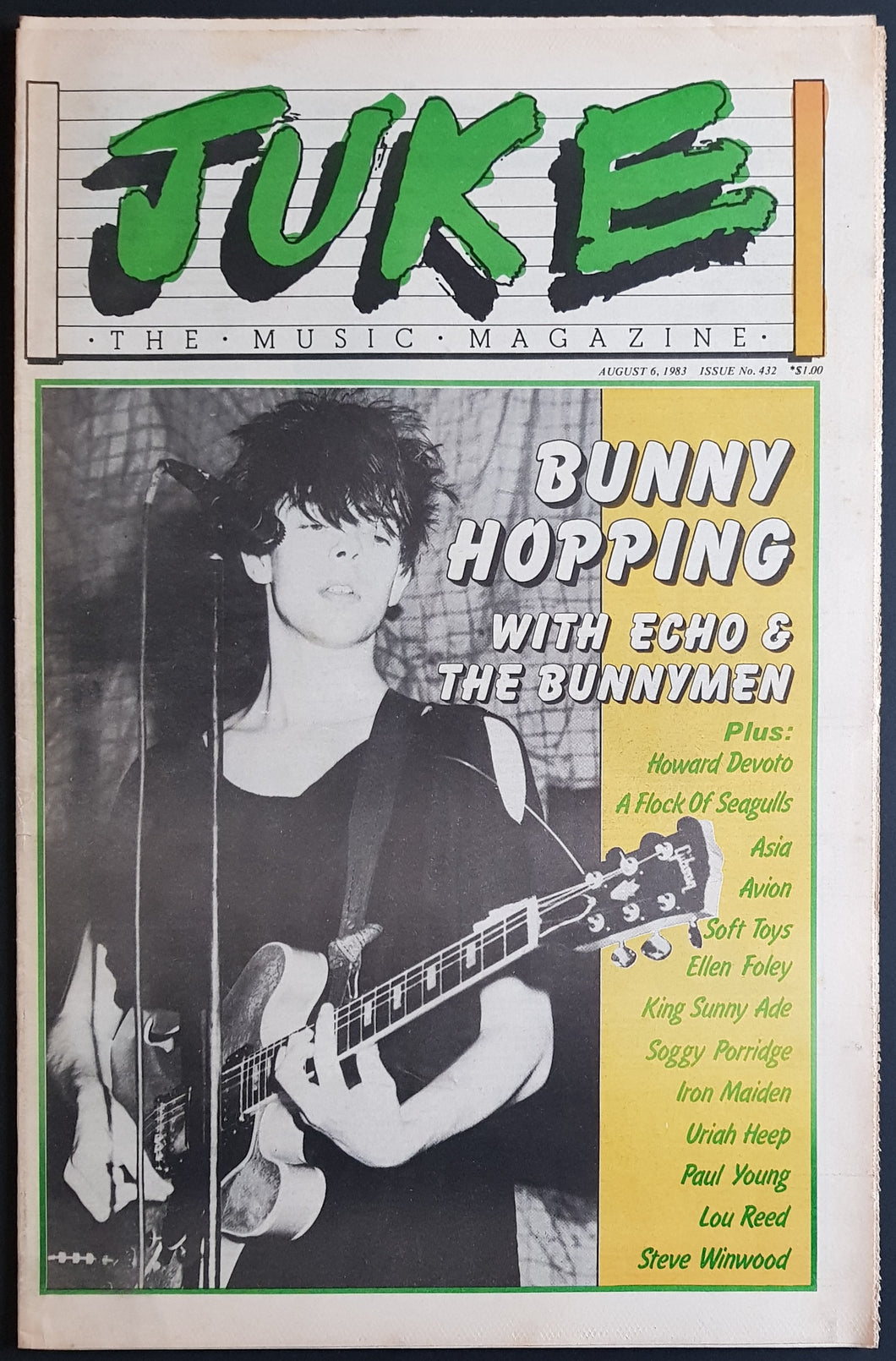 Echo & The Bunnymen - Juke August 6 1983. Issue No.432