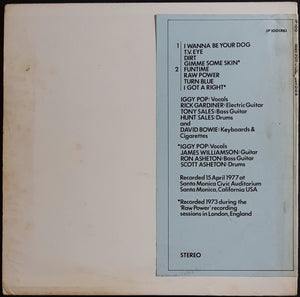 Iggy Pop - Featuring David Bowie - Stowaway D.O.A.