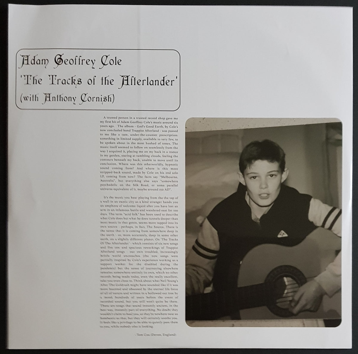 Cole, Adam Geoffrey - The Tracks Of The Afterlander – Vicious Sloth ...