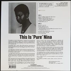 Nina Simone - Nina Simone And Piano! - Gold Vinyl