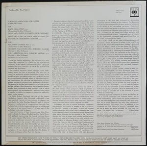 Williams, John - Virtuoso Variations For Guitar