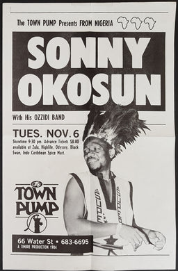 Sonny Okosun With His Ozzidi Band - Tues. Nov.6 1984