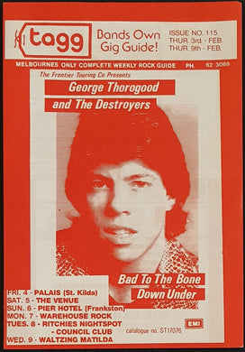 George Thorogood And The Destroyers- Tagg - Bands Own Gig Guide! Issue No.115