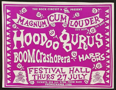Hoodoo Gurus - Festival Hall Thurs 27 July 1989