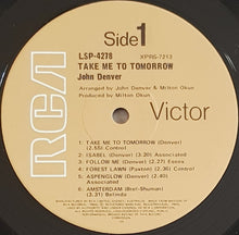Load image into Gallery viewer, John Denver - Take Me To Tomorrow