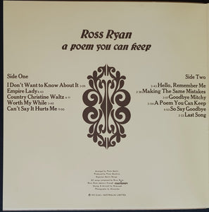 Ryan, Ross - A Poem You Can Keep