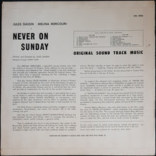 Load image into Gallery viewer, Manos Hadjidakis - Never On Sunday (Original Soundtrack Music From)