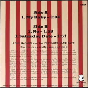 Toni McCann And The Fabulous Bluejays - My Baby - Blue Vinyl