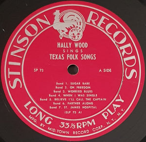 Wood, Hally - Sings - Texas Folk Songs