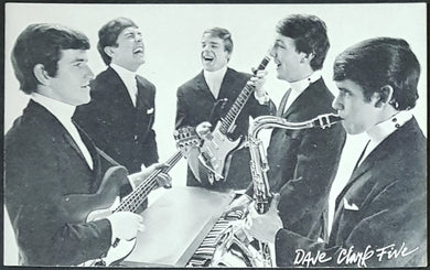 Dave Clark 5 - 1960's Black & White Band Picture Card