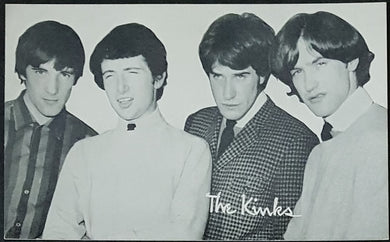 Kinks - 1960's Black & White Band Picture Card