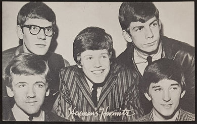 Herman's Hermits - 1960's Black & White Band Picture Card
