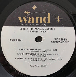 Canned Heat - Live At Topanga Corral