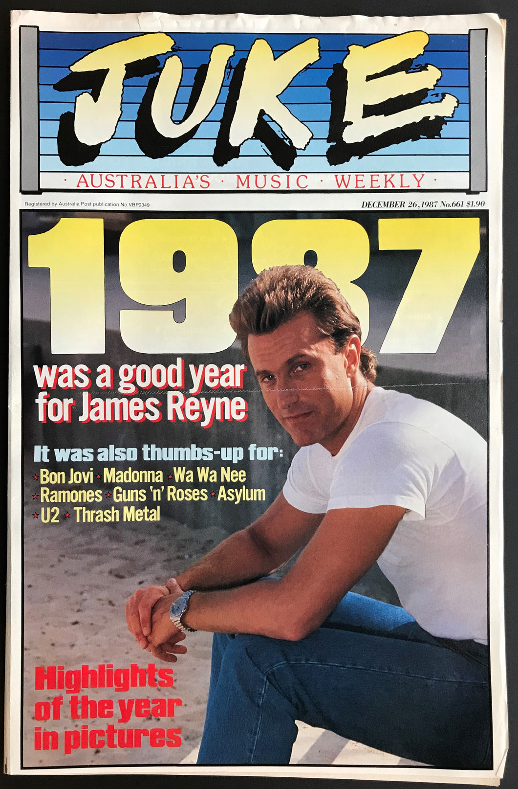 James Reyne - Juke December 26 1987. Issue No.661