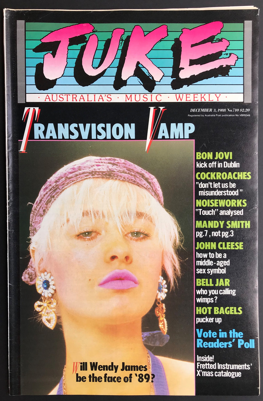 Transvision Vamp - Juke December 3 1988. Issue No.710