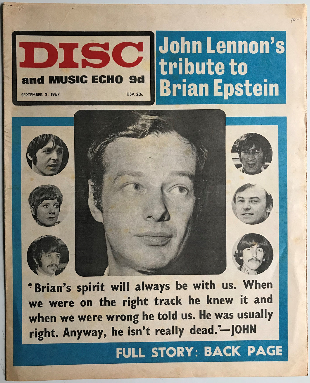 Beatles - Disc And Music Echo September 2, 1967
