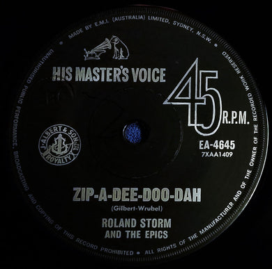 Roland Storm And The Epics - Zip-A-Dee-Doo-Dah / Shaking All Over