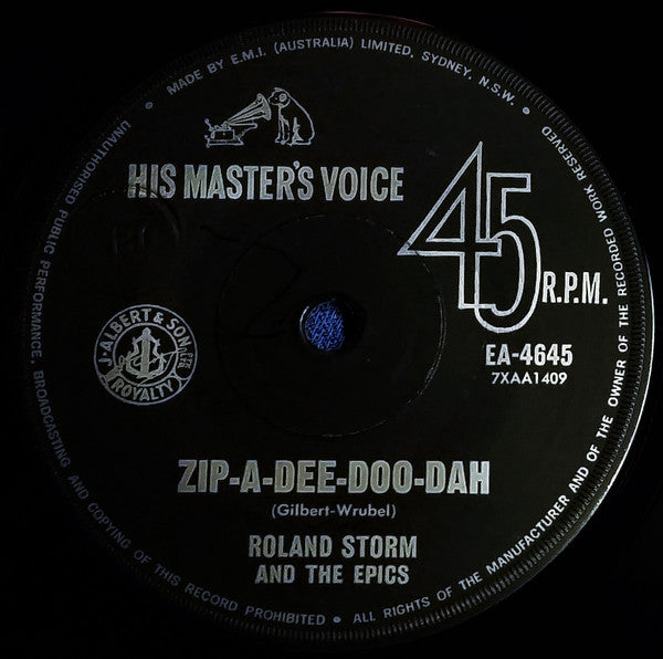 Roland Storm And The Epics - Zip-A-Dee-Doo-Dah / Shaking All Over