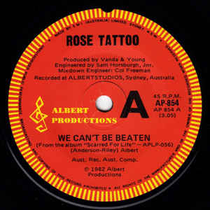 Rose Tattoo - We Can't Be Beaten