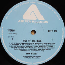Load image into Gallery viewer, Max Merritt &amp; The Meteors - Out Of The Blue