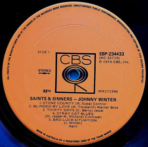 Winter, Johnny - Saints & Sinners