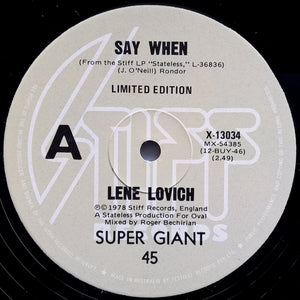 Lene Lovich - Say When
