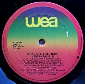 Who (John Entwistle) - Too Late The Hero
