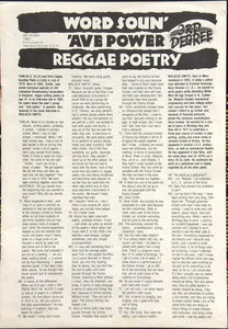 Reggae Poetry - Word Soun' - 'Ave Power